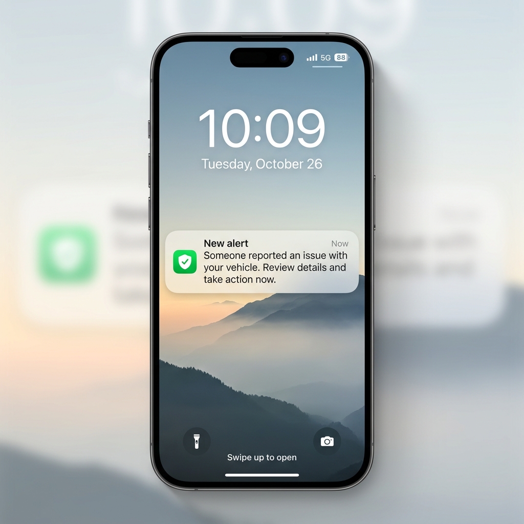 Owner receives notification